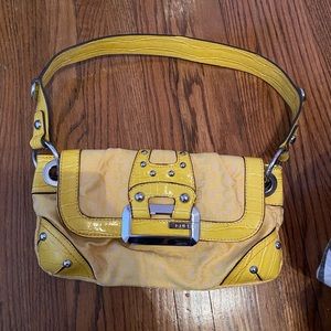 vintage yellow guess bag